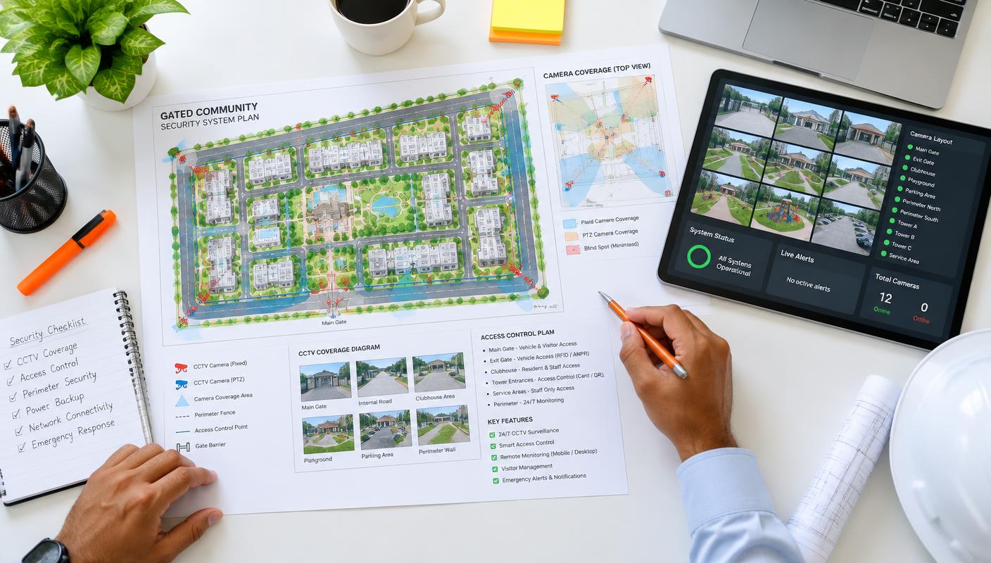 Security system planning for a gated community